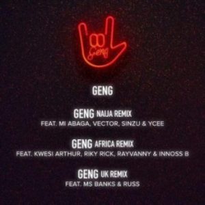 Mayorkun - Geng (Africa Remix) ft. Riky Rick, Kwesi Arthur, Rayvanny, Innoss’B